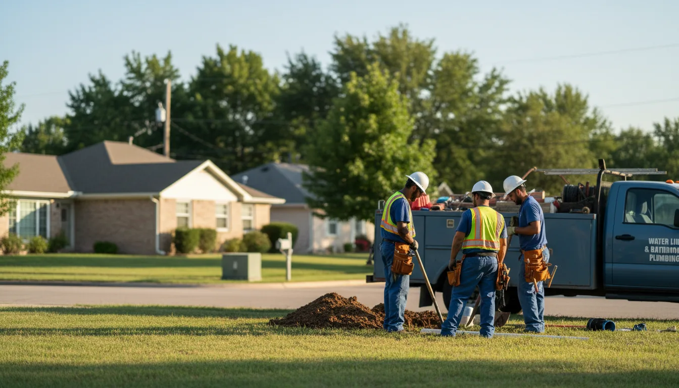 Residential water line and bathroom plumbing service in Grand Forks, ND